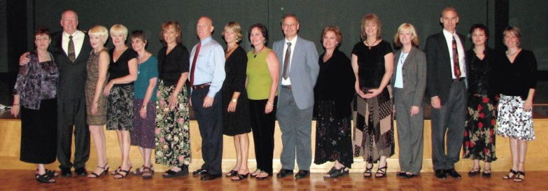 William Riley's family at his funeral, 2006