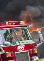 Fire truck responding to emergency