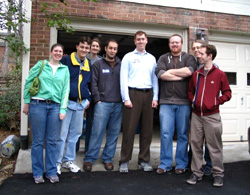 Volunteers at the campaign kickoff