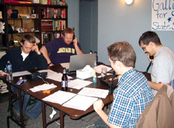 Volunteers working the phones